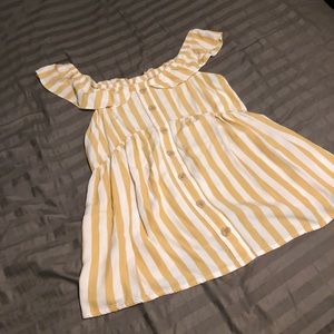 Isabel Maternity Yellow Striped Top